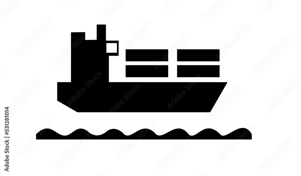Cargo ship icon Cargo ship icon