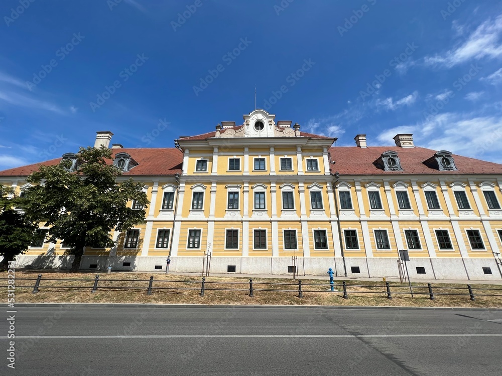 Baroque palace Eltz Manor  in Vukovar - Slavonia, Croatia (Schloss Eltz in Vukovar - Slawonien, Kroatien or Barokni Dvorac Eltz u Vukovaru - Slavonija, Hrvatska)