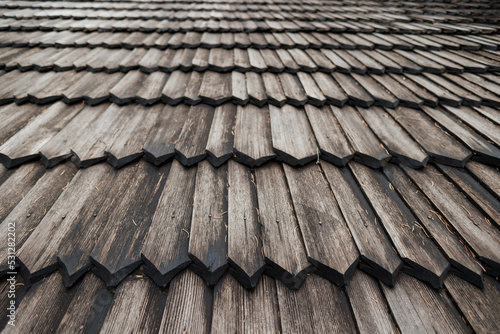 Old wooden roof texture.An idea for creating a wallpaper.