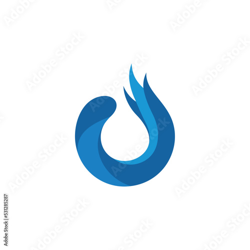 simple water drop logo design