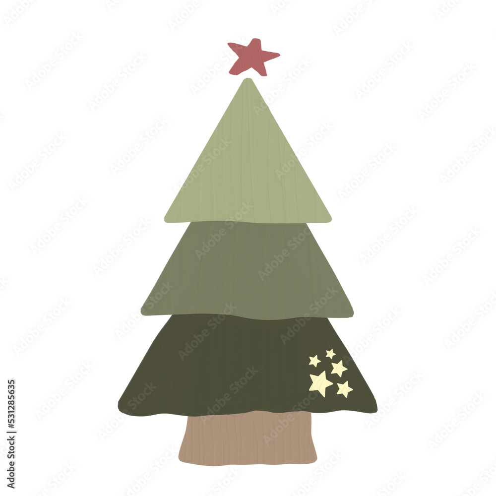 Fototapeta premium Christmas tree elements png.