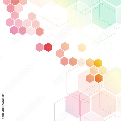 Abstract technology background. Abstract hexagon gradient shapes background. Illustration vector abstract hexagon gradient shapes background. Abstract blue hexagons hi tech technology concept