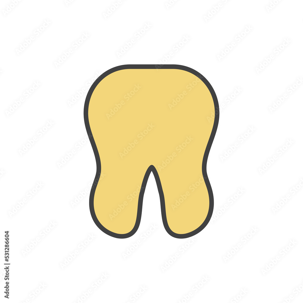tooth icon vector illustration logo template for many purpose. Isolated on white background. full color tooth icon vector illustration logo template for many purpose. Isolated on white background. full color