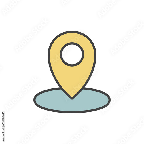 Free Download location icon vector illustration logo template for many purpose. Isolated on white background. full color - GFXLoad