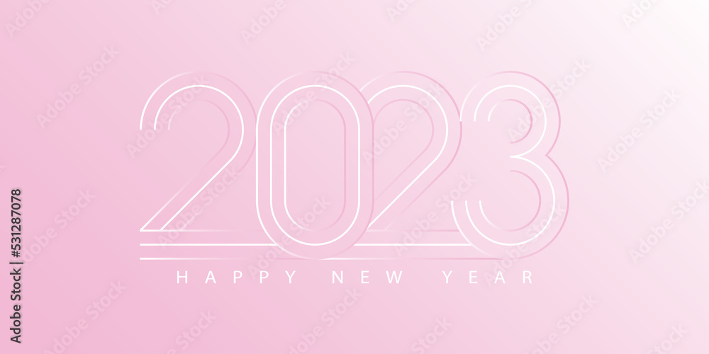 2023 Happy New Year. 2023 modern text vector design. 2023 Happy New Year. 2023 modern text vector design.