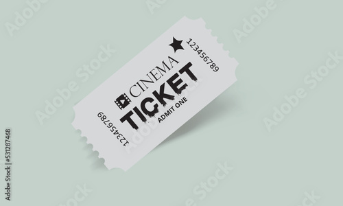 Cinema Movie Ticket Template,
movie ticket design with mock-up  