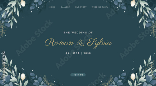 landing page template wedding vector design illustration