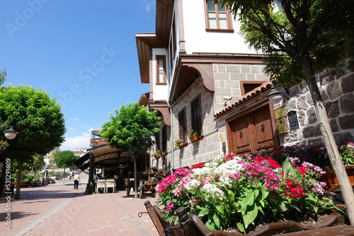 Hamamonu district with historical old mansions - Ankara, Turkey photo