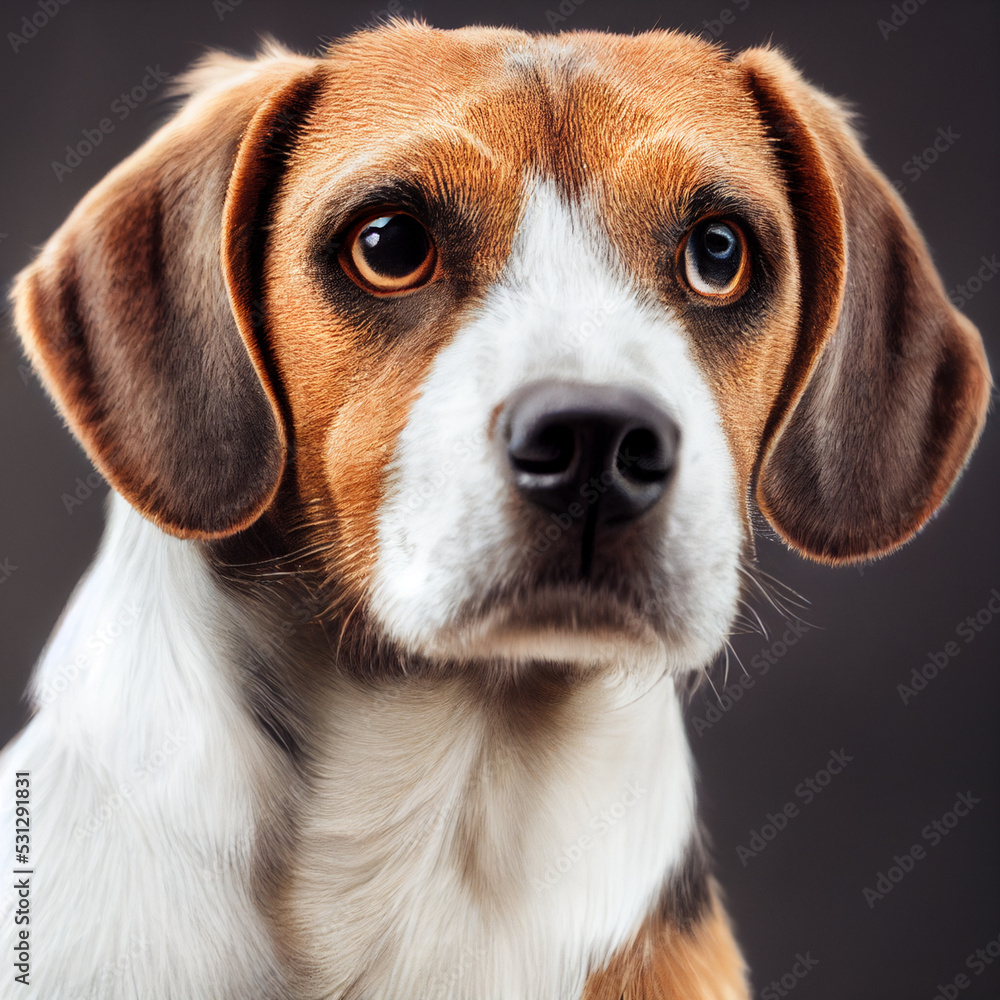 Beagle dog portrait 4