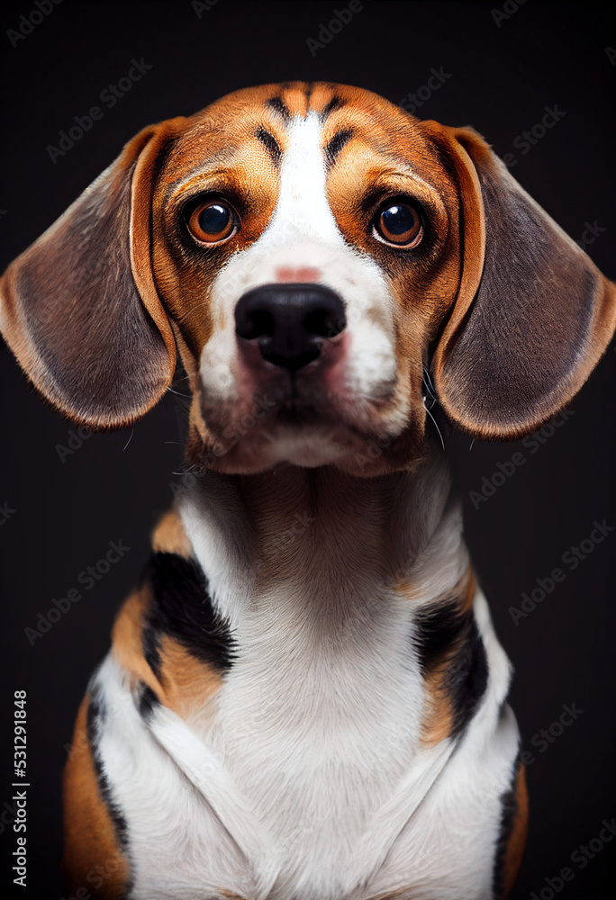 Beagle dog portrait 5