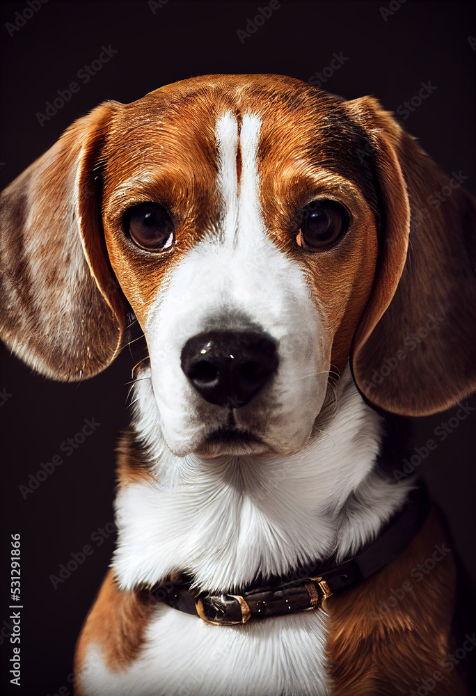 Beagle dog portrait 7