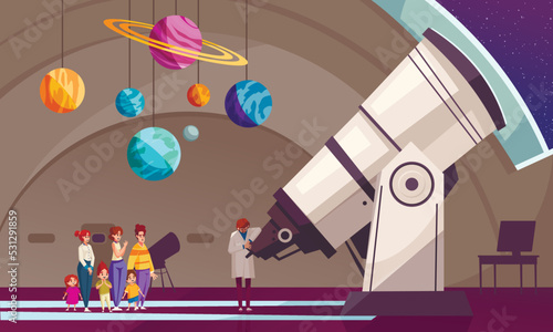 Observatory And Astronomy Background