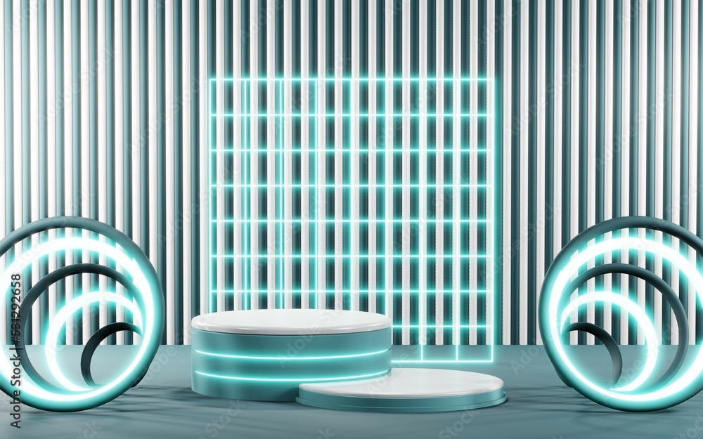 3D rendering of blank product background for cream cosmetics Modern blue pastel podium background 3D rendering of blank product background for cream cosmetics Modern blue pastel podium background