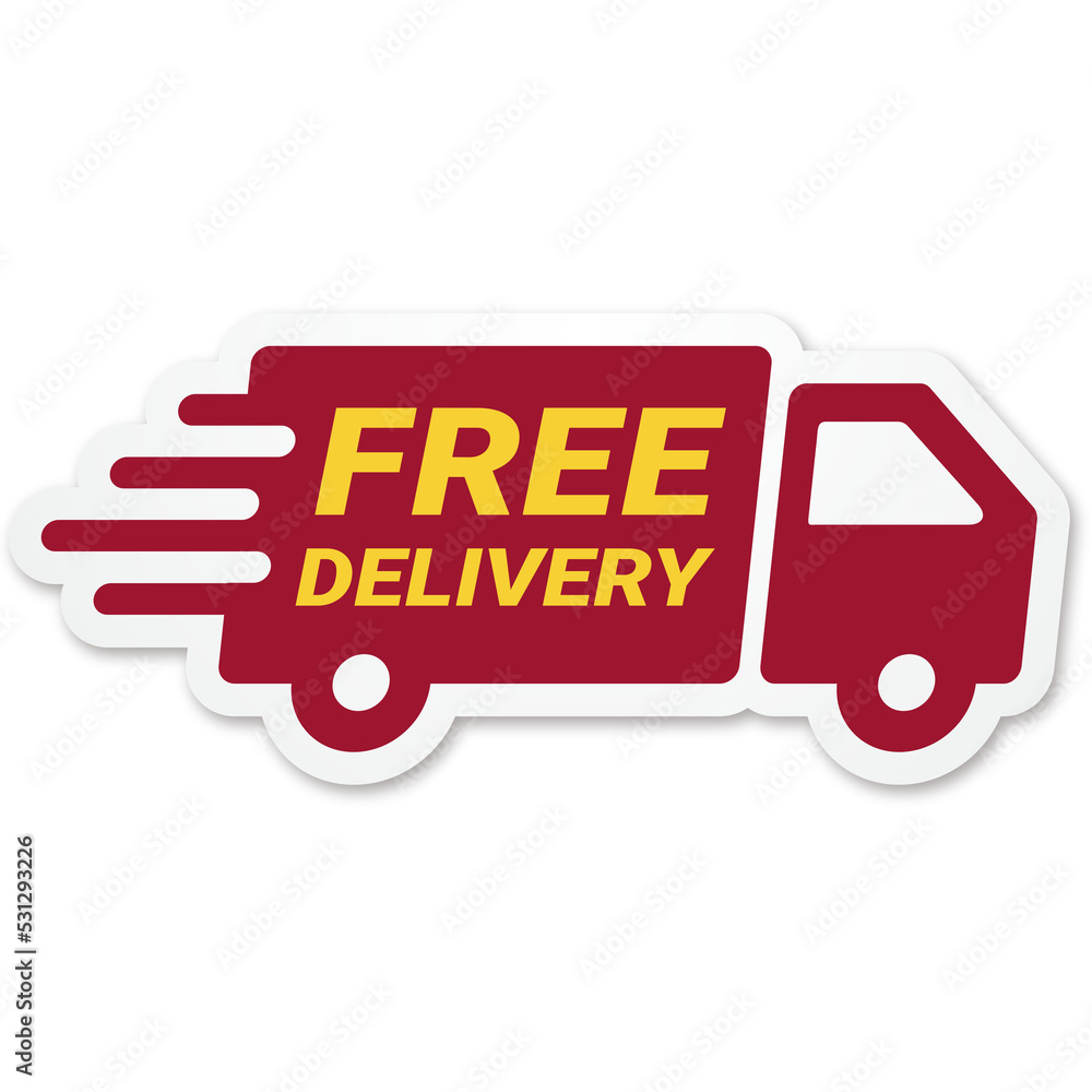 Free Delivery badge sticker transparent png design element Free Delivery badge sticker transparent png design element