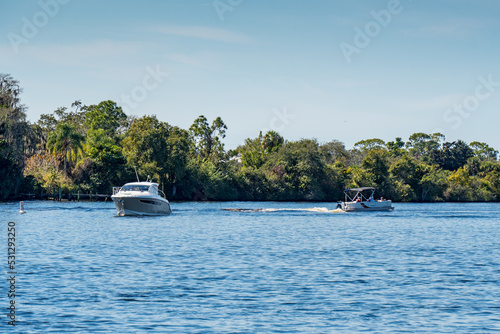 Boats on Caloosahatchee River © George