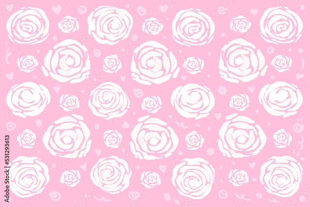White roses on light pink background for graphic design elements. Watercolor painting style illustration White roses on light pink background for graphic design elements. Watercolor painting style illustration