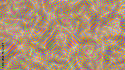 Colorful abstract wave and ripple (3D Rendering)