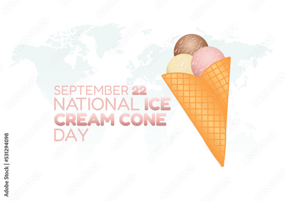 vector graphic of national ice cream cone day good for national ice