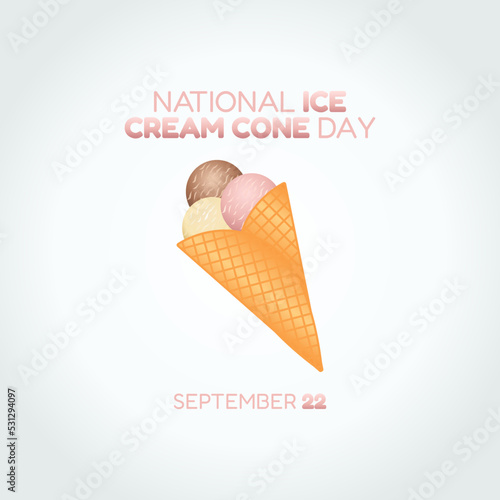 vector graphic of national ice cream cone day good for national ice cream cone day celebration. flat design. flyer design.flat illustration.