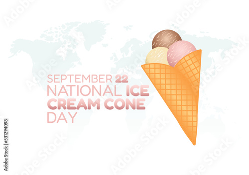 vector graphic of national ice cream cone day good for national ice cream cone day celebration. flat design. flyer design.flat illustration.