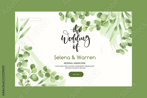wedding invitation banner template vector design illustration