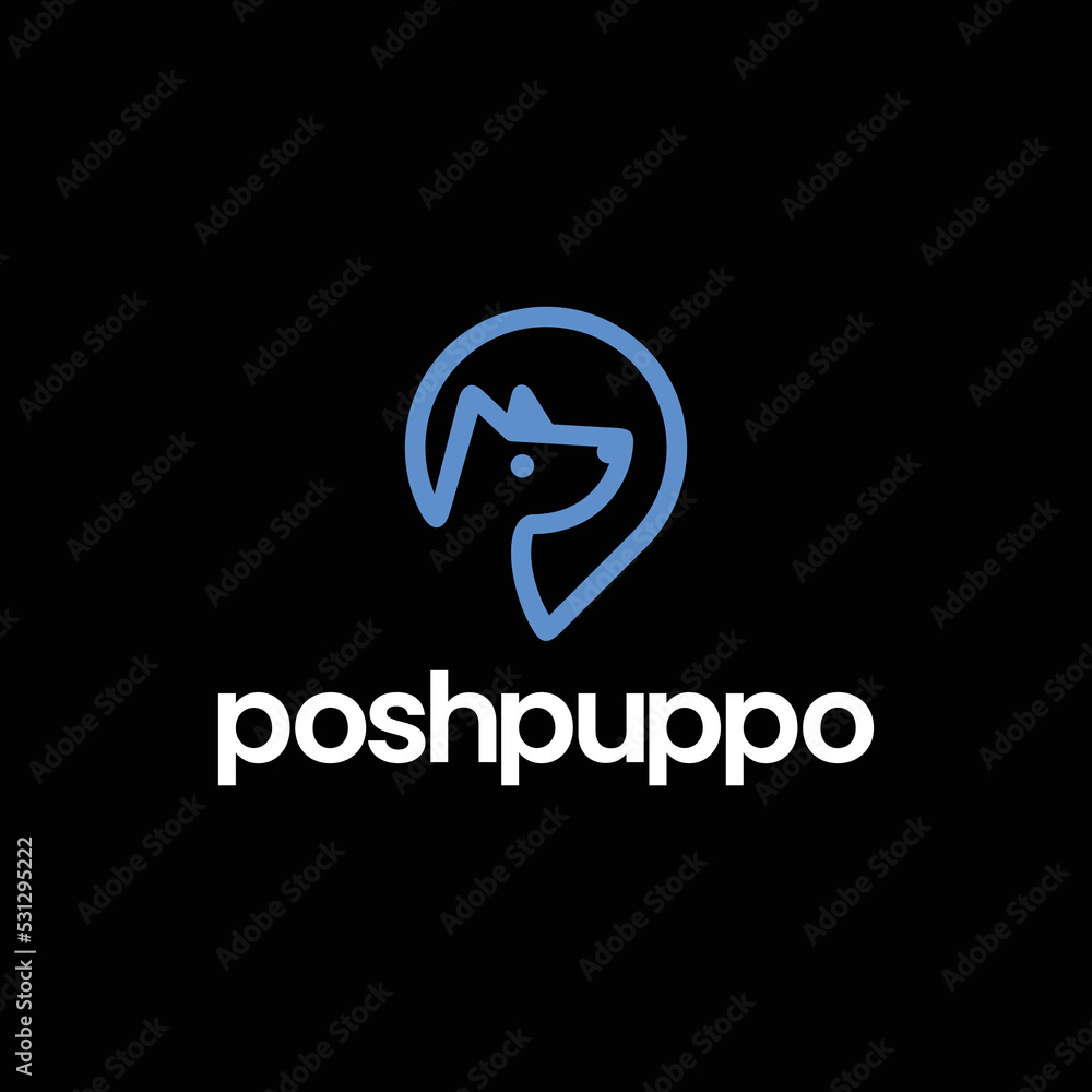logo vector line head dog abstract simple logo vector line head dog abstract simple