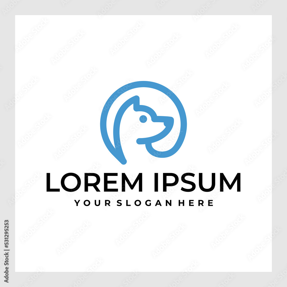 logo vector line head dog abstract simple logo vector line head dog abstract simple