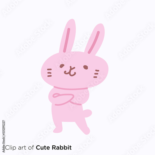 かわいいウサギのキャラクターのイラスト