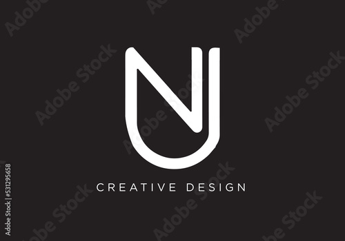 Letter NU Logo Design , NU Icon