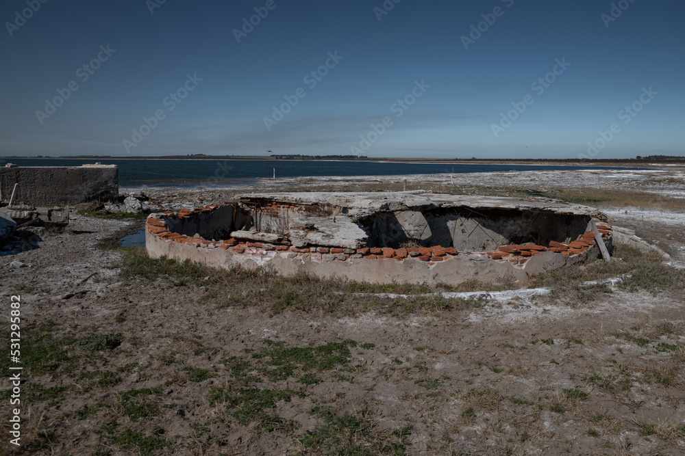 Lake Epecuen, salt recovery, Province of Buenos Aires, Argentina. Lake Epecuen, salt recovery, Province of Buenos Aires, Argentina.