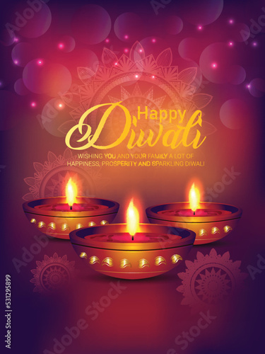 Diwali festival of light with creative oil lamp