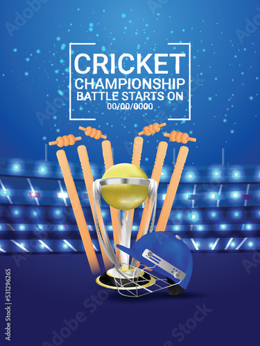 Cricket championship  tournament match background