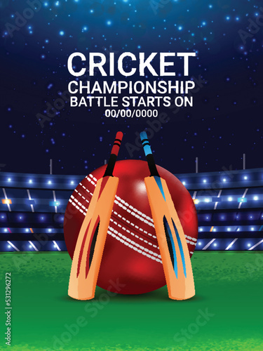 Cricket championship  tournament match background