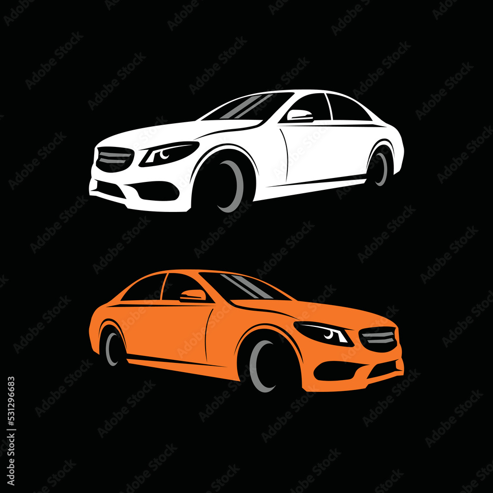 illustration of a car car logo vector