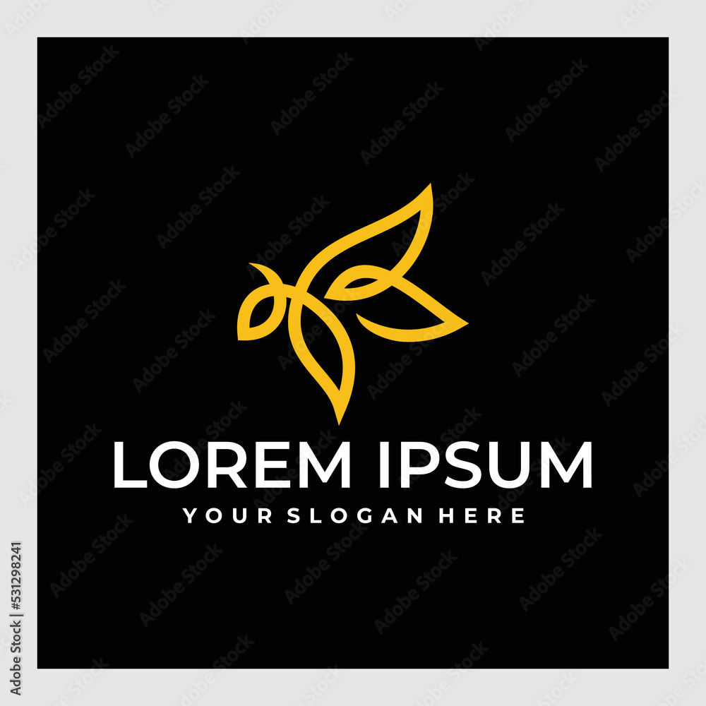 bee character logo design bee character logo design
