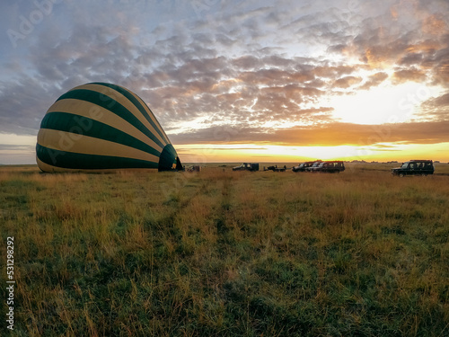 Wallpaper Mural Sunrise hot air balloon in the Serengeti Torontodigital.ca