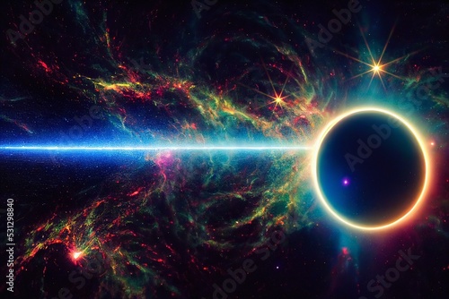 Canvas Print Weird Energy Beam Just Left A Galaxy Travelling At Five Times the Speed of Light