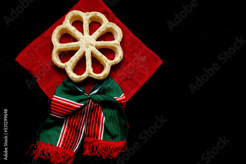 Photography Traditional buñuelos of the national and Christmas holidays of Mexico, Colombia
