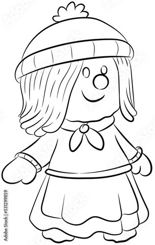 Niedliches Schneemädchen - Vektor-Illustration