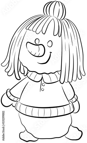 Niedliches Schneemädchen - Vektor-Illustration
