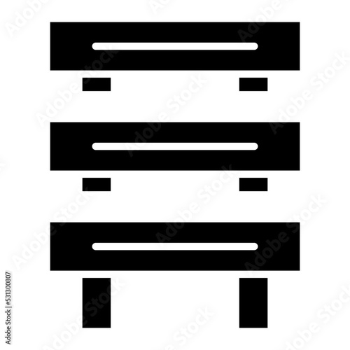 Hurdles Race Glyph Icon