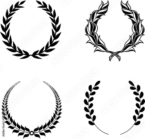 laurel wreaths set