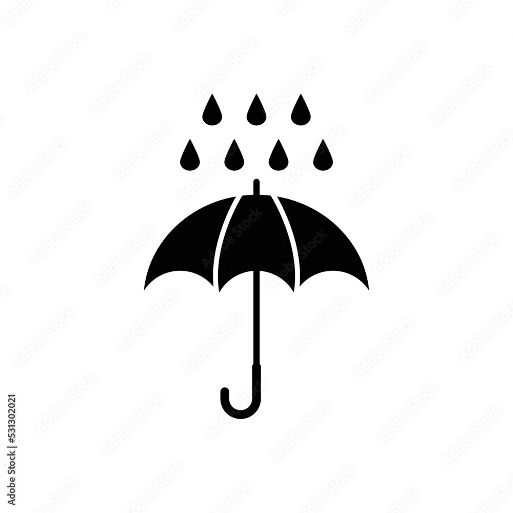 Umbrella icon vector isolated on white background Umbrella icon vector isolated on white background