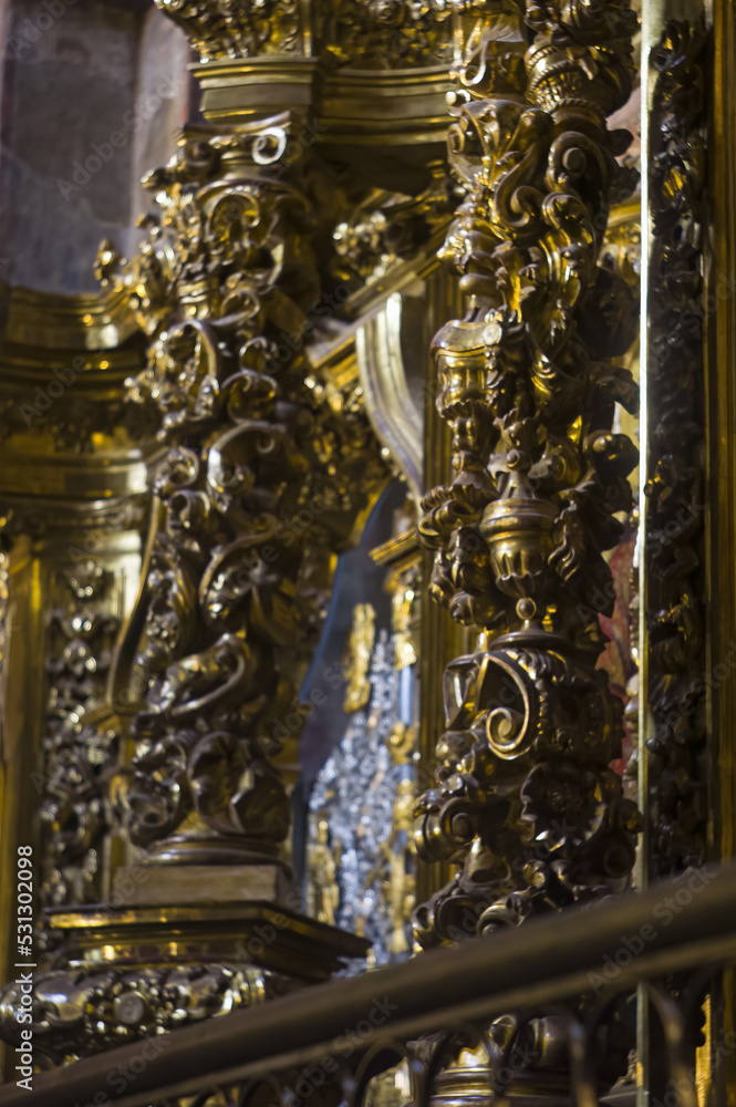 KYIV, UKRAINE - September 11 2022: Interior of the Orthodox Cathedral of Kyiv