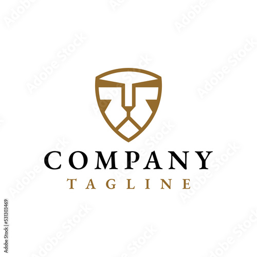 lion shield logo design
