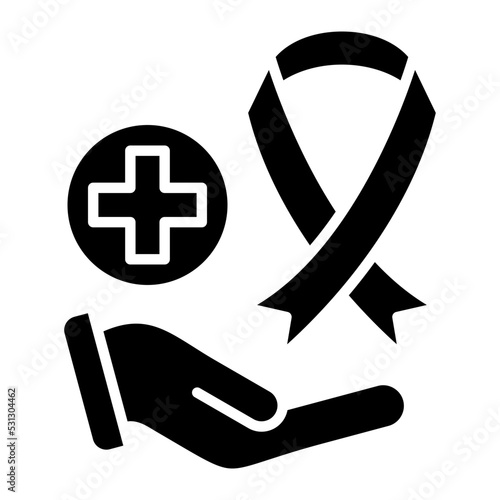 Cancer Diagnosis Glyph Icon