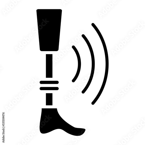 Smart Prosthesis Glyph Icon