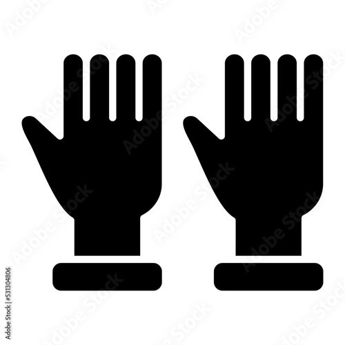 Protective Gloves Glyph Icon