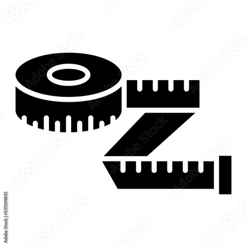 Tape Measure Glyph Icon