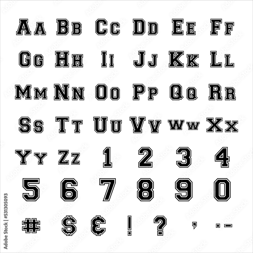 Black College Varsity alphabet set vector, alphabet set silhouette vector, alphabet silhouette Black College Varsity alphabet set vector, alphabet set silhouette vector, alphabet silhouette
